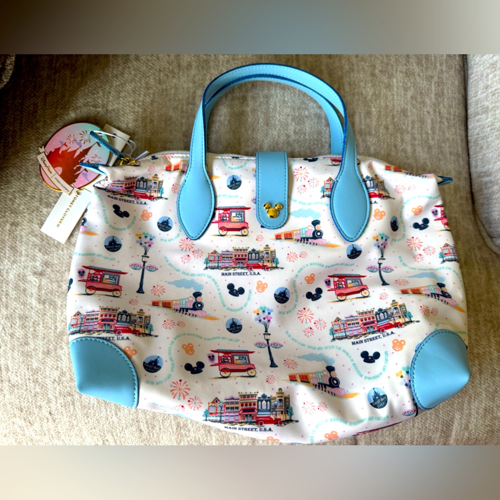 Disney Themed Blue and White Tote Bag
